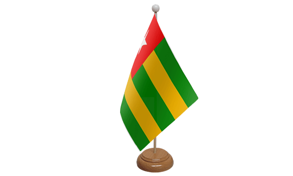 Togo Small Flag with Wooden Stand